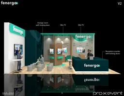 30x30 Péninsule booth design by Pro-X Exhibits
